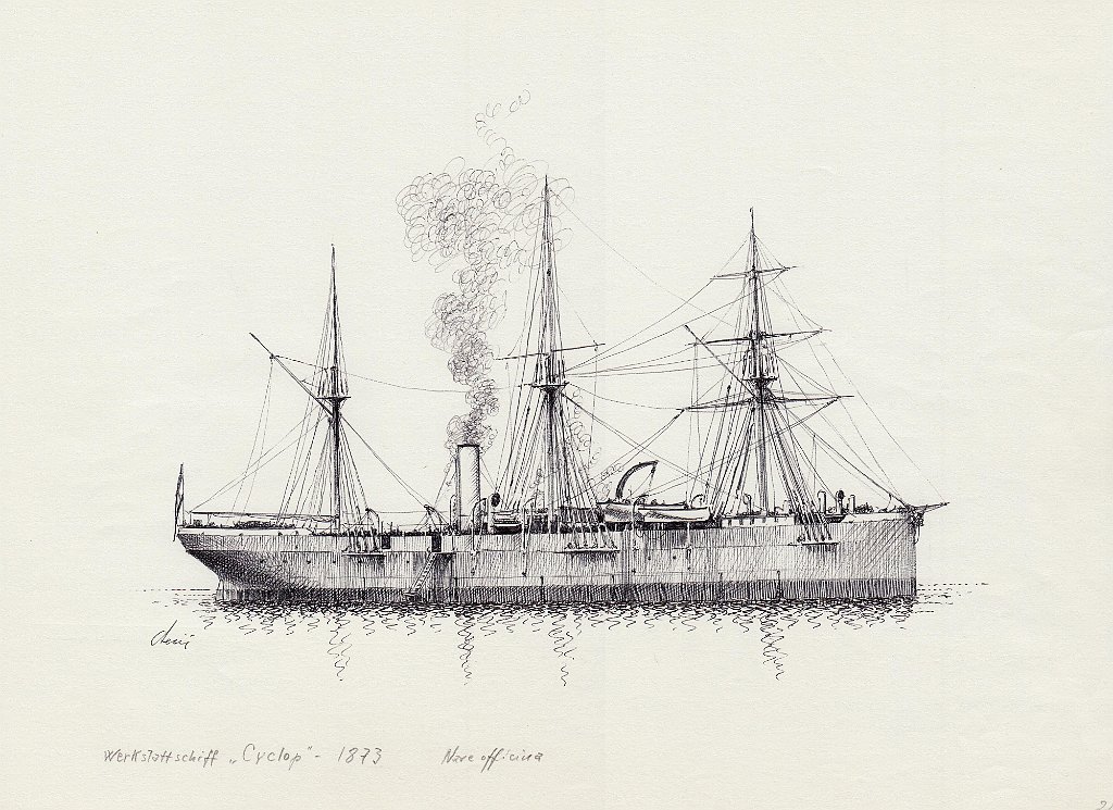 23-Werstattschiff 'Cyclop' - 1873 - nave officina